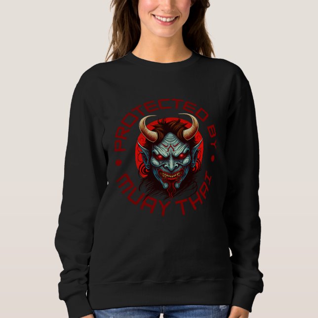 Sudadera Muay Thai Oni Warrior  Train Like a Beast (Anverso)