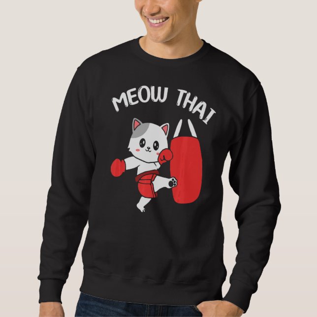 Sudadera Muay Thai, un gato bonito (Anverso)