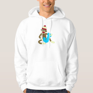 Sudadera Muchacho J del monograma del mono del calcetín