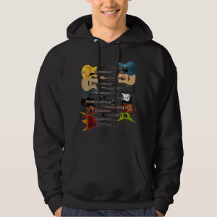 Sudadera Muchos bajos acústicos guitarras eléctricas de roc