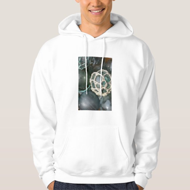 Sudadera Muchos flotadores de pesca de vidrio, Alaska (Anverso)