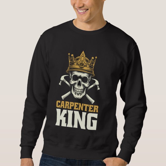 Sudadera Muebles de cráneo de carpintero - Carpintería de m (Anverso)