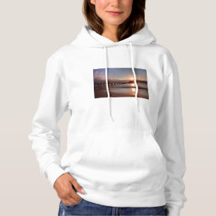 Sudadera Muelle de playa al atardecer, Hawaii