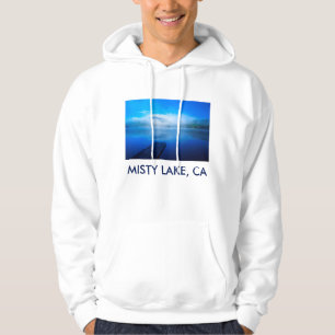 Sudadera Muelle en un lago tranquilo y brumoso, California