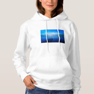 Sudadera Muelle en un lago tranquilo y brumoso, California