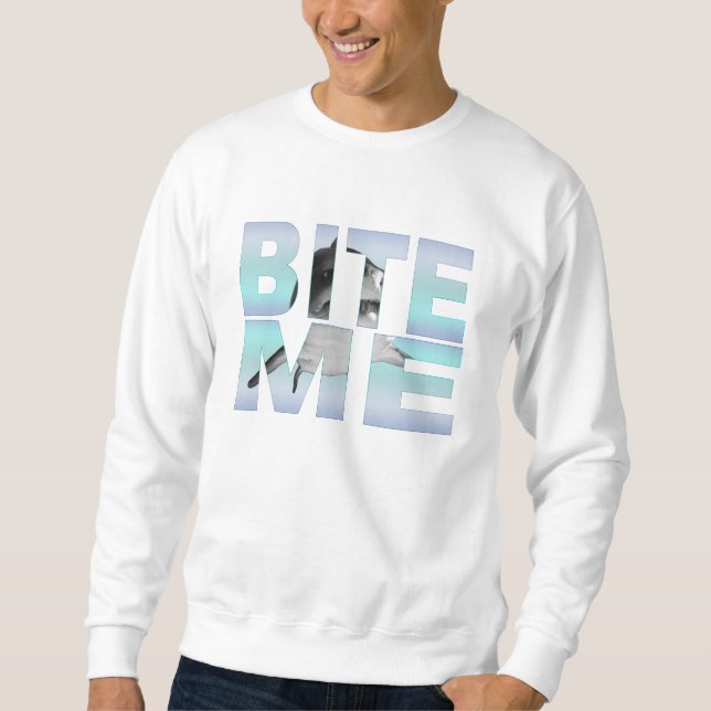 Sudadera "Muérdame" foto del tiburón (Anverso)