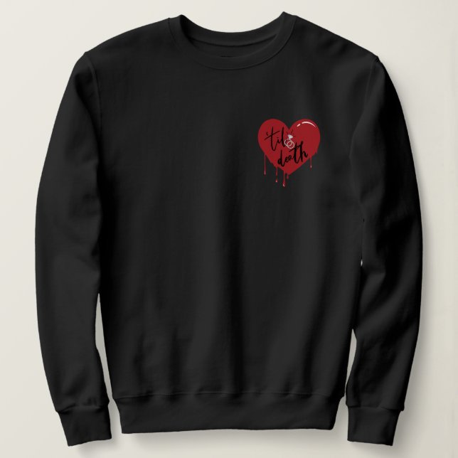 Sudadera Muerte de la muerte en negro Novia de Halloween (Anverso del diseño)