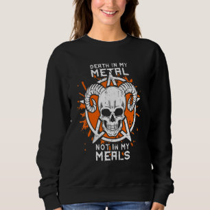 Sudadera Muerte En Mi Metalizado No En Mis Comidas Vegan Me