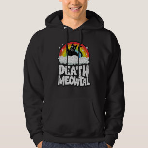 Sudadera Muerte Gato Meowtal Arcoiris Retro Niños Gótico Mu