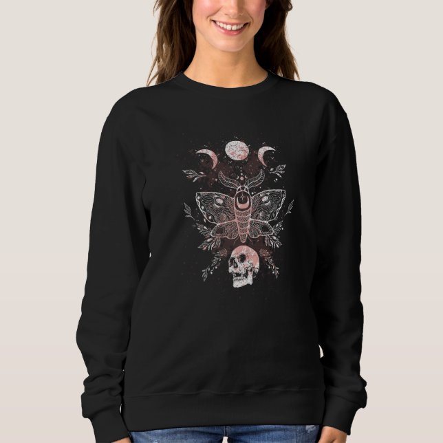 Sudadera Muerte Moth Gótica Oscuro Bruja Oculta Gótico Wicc (Anverso)