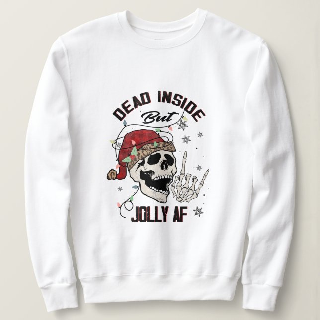 Sudadera Muerto dentro pero alegre (Anverso del diseño)