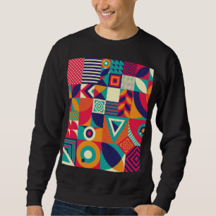 Sudadera Muestra formas geométricas abstractas, patrón sin