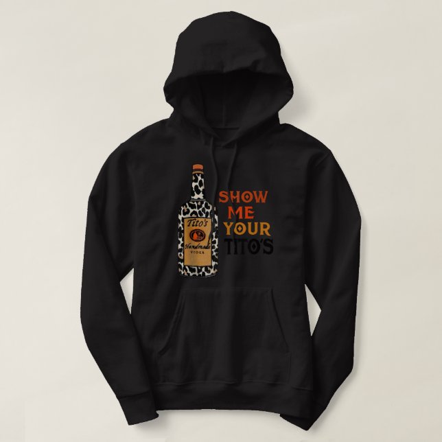 Sudadera Muéstrame la gracioso bebida alcohólica de tu Tito (Diseño del anverso)