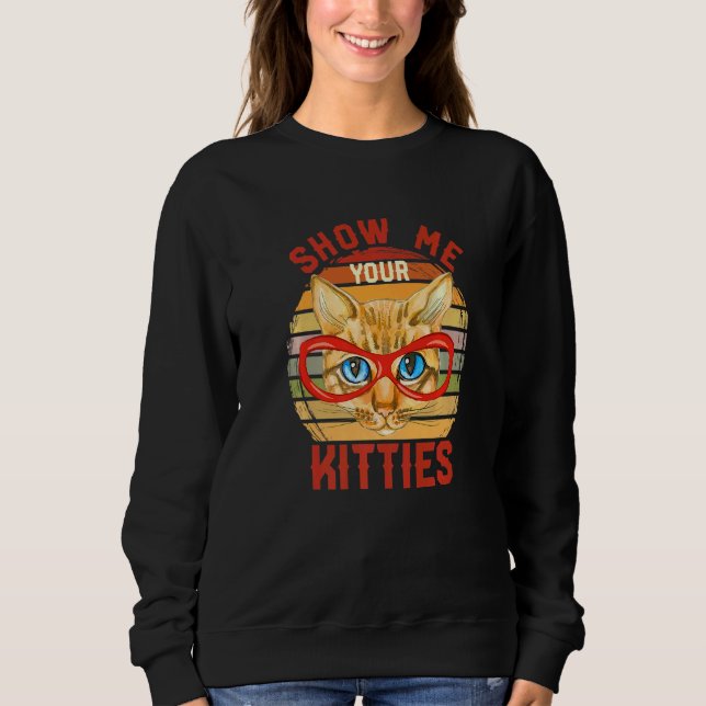 Sudadera Muéstrame tu gato Kitts con gafas de sol C (Anverso)