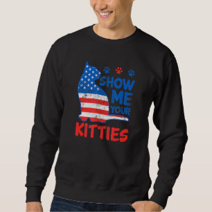 Sudadera Muéstrame tu gato Patriota de la bandera de Estado
