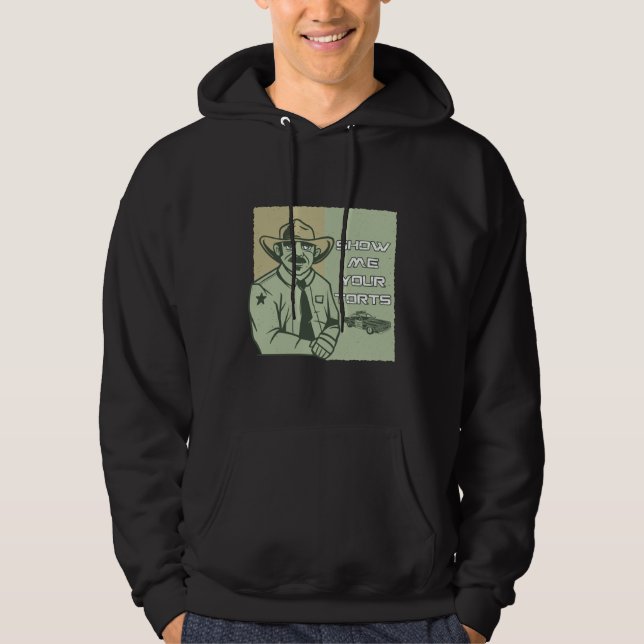 Sudadera Muéstrame tus agravios - Papá policía (Anverso)