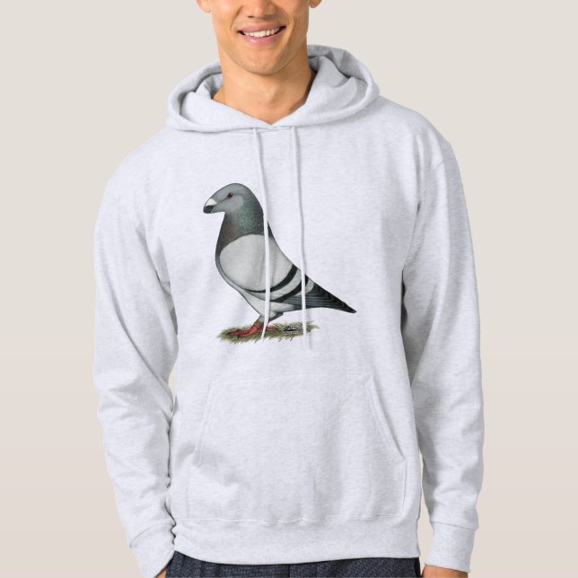 Sudadera Muestre a corredor la paloma azul de la barra (Anverso)