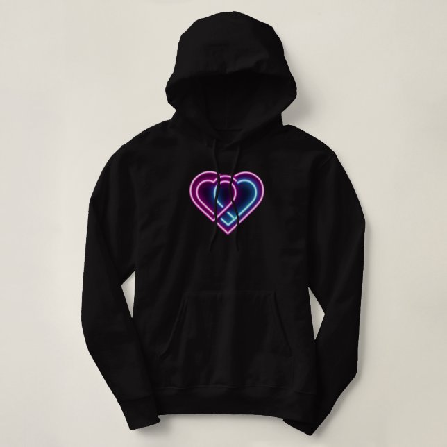 Sudadera Mugre El día de San Valentín de corazón rosa/azul  (Diseño del anverso)