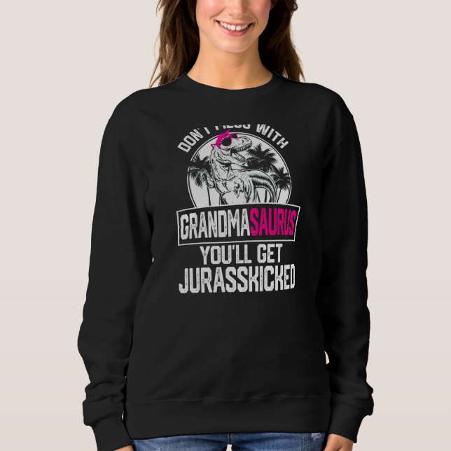 Sudadera Mujer: Abuela de Guay Abuela Dinosaur Rex Cute Mad (Anverso)