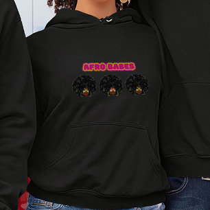 Sudadera Mujer afroamericana - Afro Babes, negra