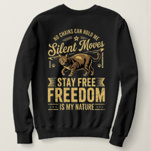 Sudadera Mujer Amante de Gatos Libertad Movimientos Silenci