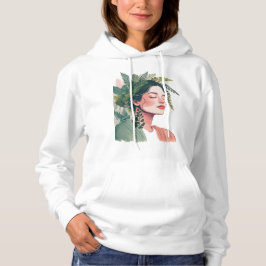 Sudadera Mujer amante de la planta con el pelo hecho de pla