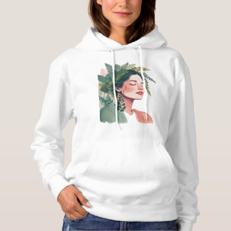 Sudadera Mujer amante de la planta con el pelo hecho de pla