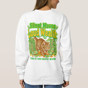 Sudadera Mujer Amante de los Gatos Audaz Riqueza Esfuerzo R