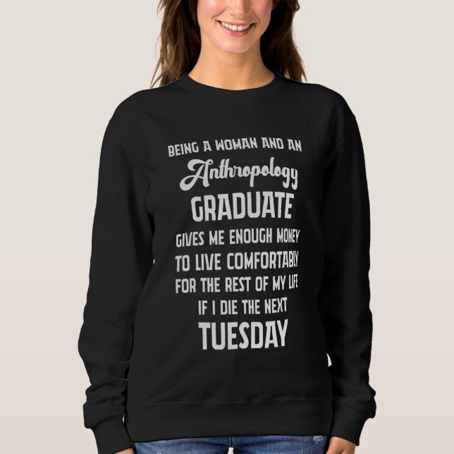 Sudadera Mujer Antropóloga Estudiante De Antropología Profe (Anverso)