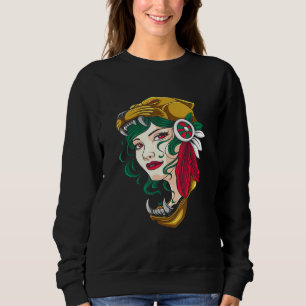Sudadera Mujer azteca - Chica mexicano - Chava - Hecho Mexi