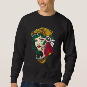 Sudadera Mujer azteca - Chica mexicano - Chava - Hecho Mexi