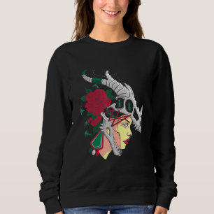 Sudadera Mujer azteca - Fuerte Chica mexicana - Chava - Hec