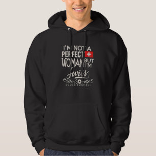 Sudadera Mujer Bandera de Suiza Recuerdo Orgullo Suizo  