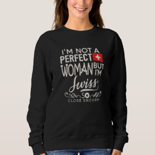 Sudadera Mujer Bandera de Suiza Souvernir Orgullo Suizo