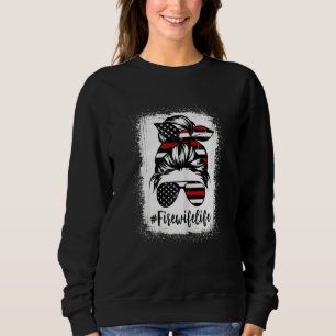 Sudadera Mujer bombero, esposa, bombero, mamá, vida, Estado