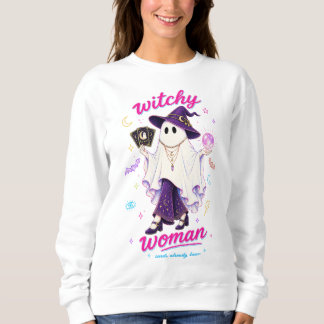 Sudadera Mujer Bruja Fantasma con Cartas del Tarot y Bola d