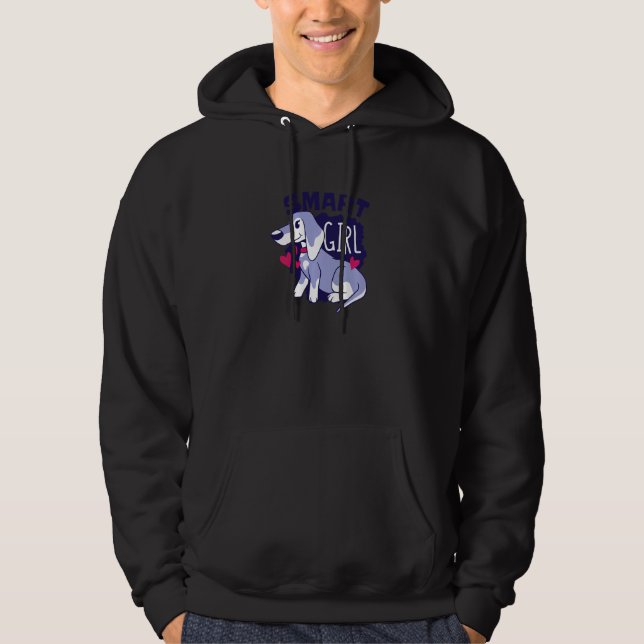 Sudadera Mujer Chica Inteligente Dueña De Perro Cachorro Pe (Anverso)