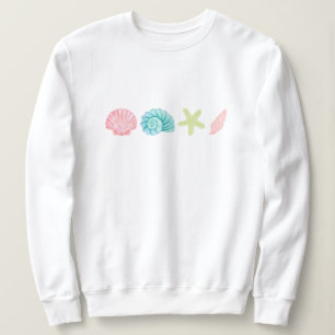 Sudadera Mujer de Verano en la Playa de Conchas Estética Am