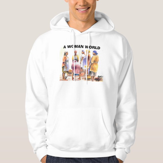 Sudadera mujer del africano 2, UN MUNDO de la MUJER (Anverso)