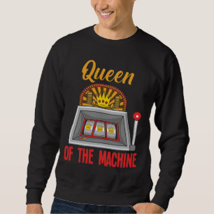 Sudadera Mujer Del Casino De La Reina De La Máquina De Tra
