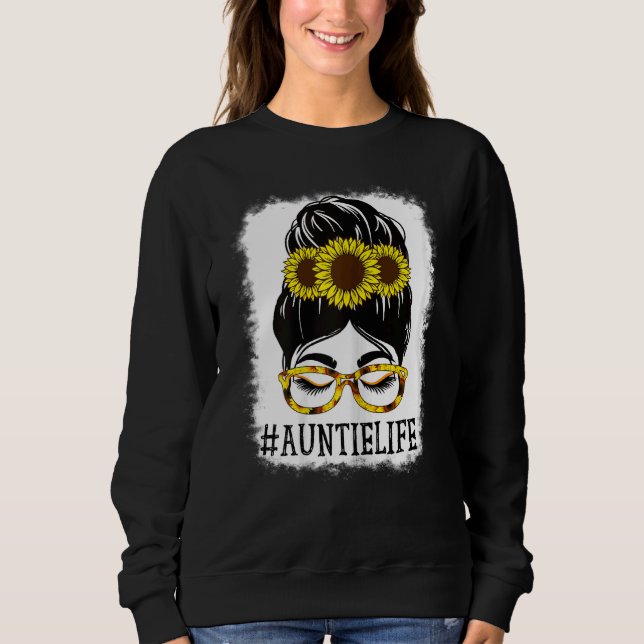 Sudadera Mujer desordenada tía vida abuela girasoles Cu (Anverso)