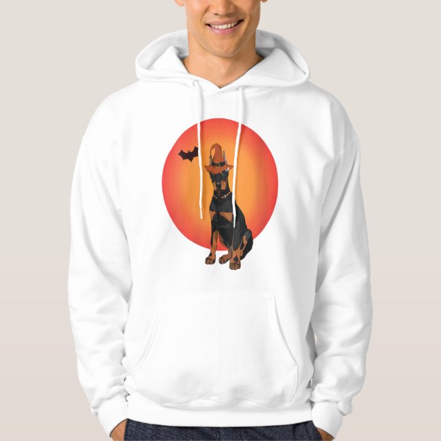 Sudadera Mujer Doberman Perro Halloween Regalo Cachorro y (Anverso)