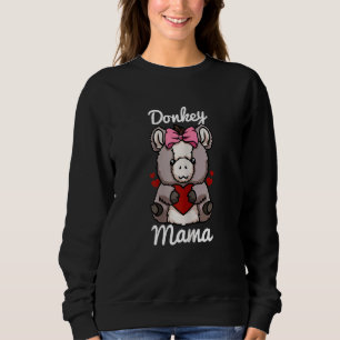 Sudadera Mujer: Donkey Mama Finger Corazón de burro animal
