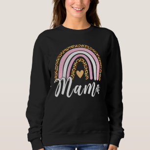Sudadera Mujer: El arcoiris de mamá leopardo imprime la nue