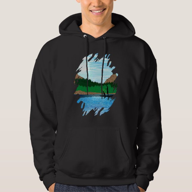 Sudadera Mujer en paddleboard con perro, paddleboarding en  (Anverso)