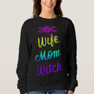 Sudadera Mujer Esposa Mamá Bruja Graciosa Mujeres Halloween
