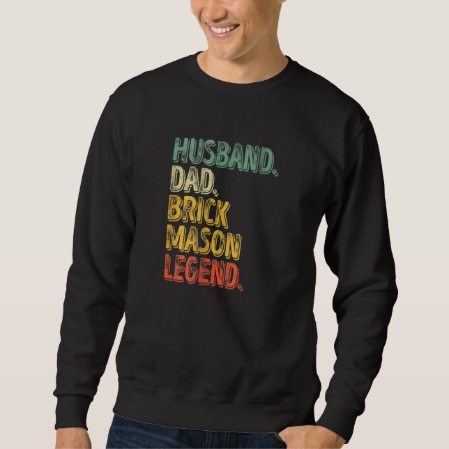 Sudadera Mujer: Esposo papá Brick Mason (Anverso)