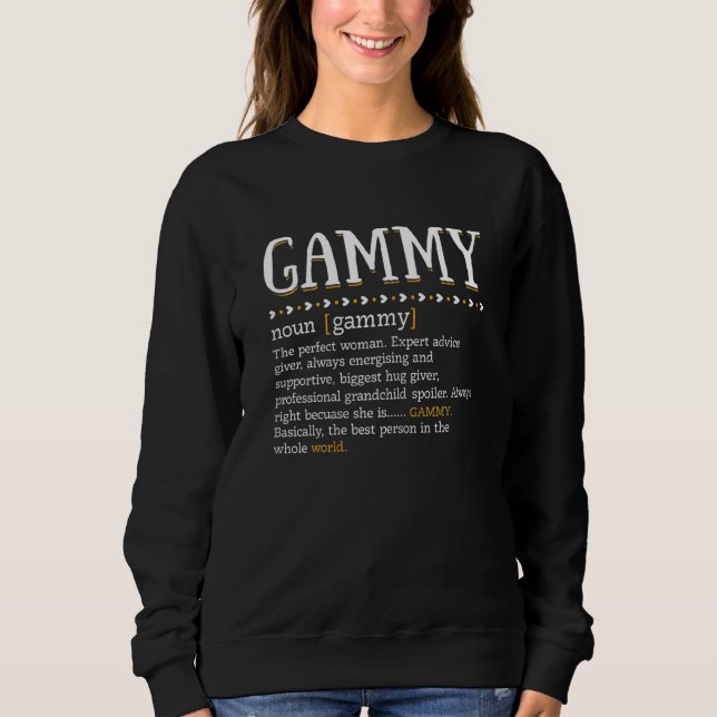 Sudadera Mujer Gammy Definición Curte Mamá Abuela Madre 2 (Anverso)