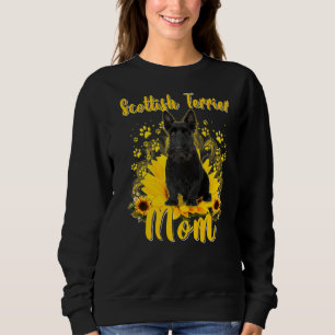 Sudadera Mujer girasol Escocia Terrier Mamá Perro madre