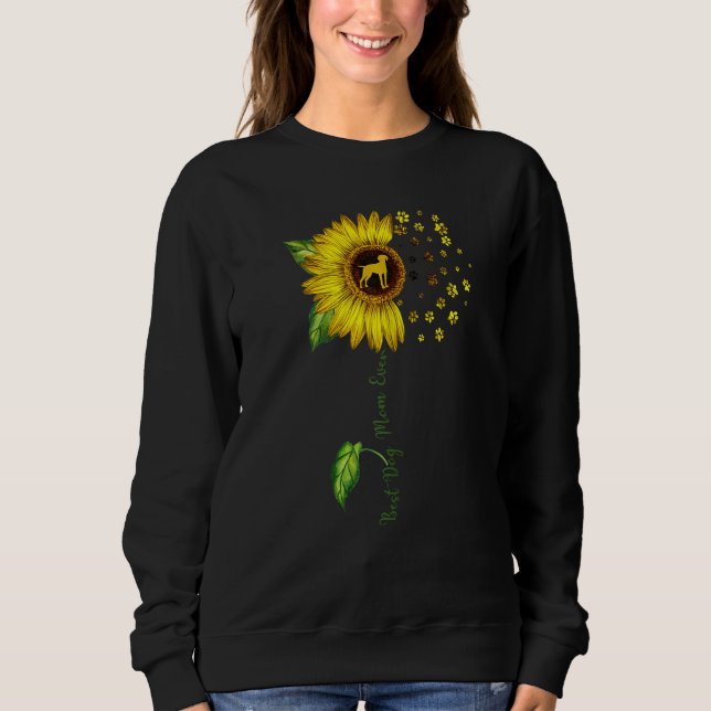 Sudadera Mujer Girasol Mejor Madre Perro Jamás Perro Vizsla (Anverso)